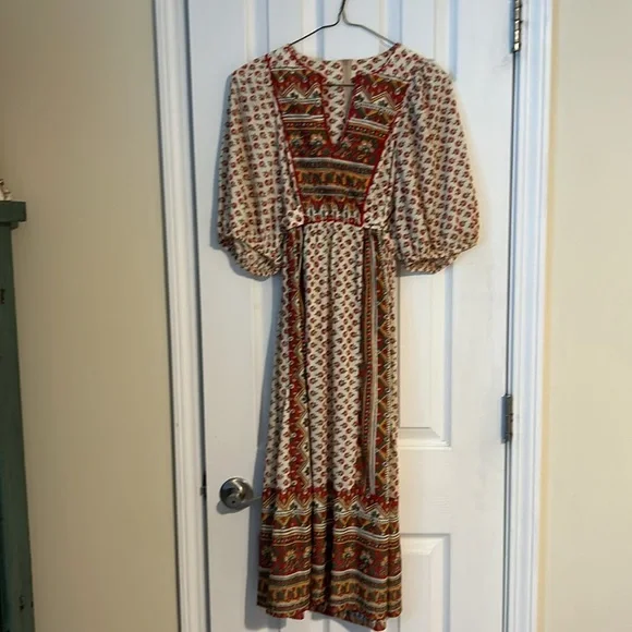 Vintage 1970s Boho Peasant Dresss - Picture 2 of 15